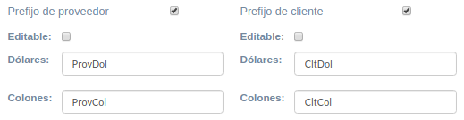 Editar cliente y proveedor