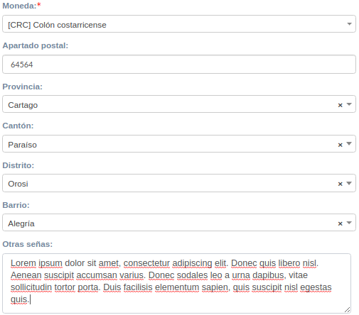 Crear cliente seccion derecha