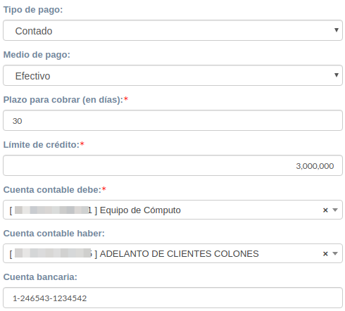 Crear cliente seccion centro
