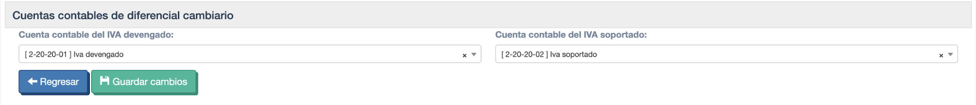 Configuración del IVA